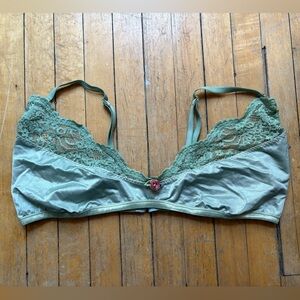 Lace Trim Green Bralette Em and May